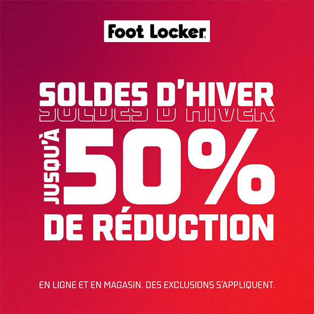 Soldes chez Foot Locker : jusqu'à -50%*