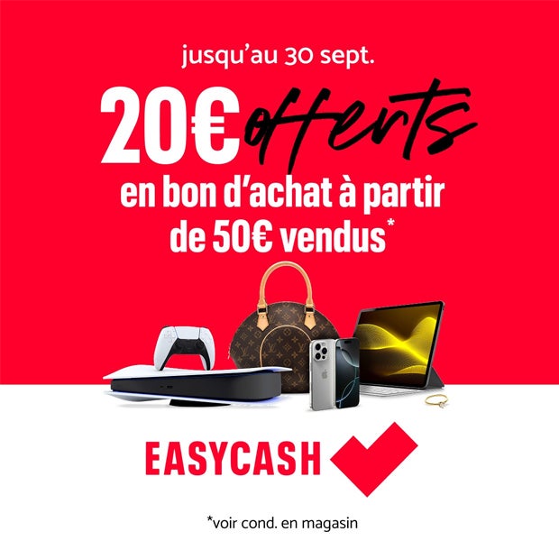 un bon d’achat de 20€ pour toute vente d’objet pour 50€ minimum !