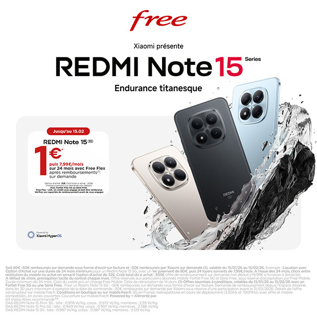 Free | Redmi Note 15 - Endurance titanesque