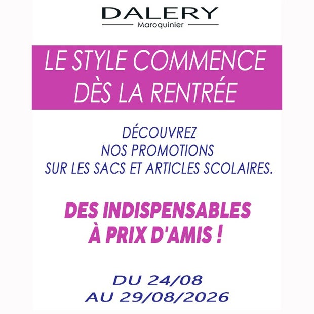 Promotions sur les sacs et articles scolaires.